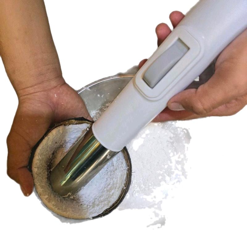  Máy nạo dừa cầm tay  máy nạo cơm mụn dừa tích điện siêu mạnh inox 304 siêu 