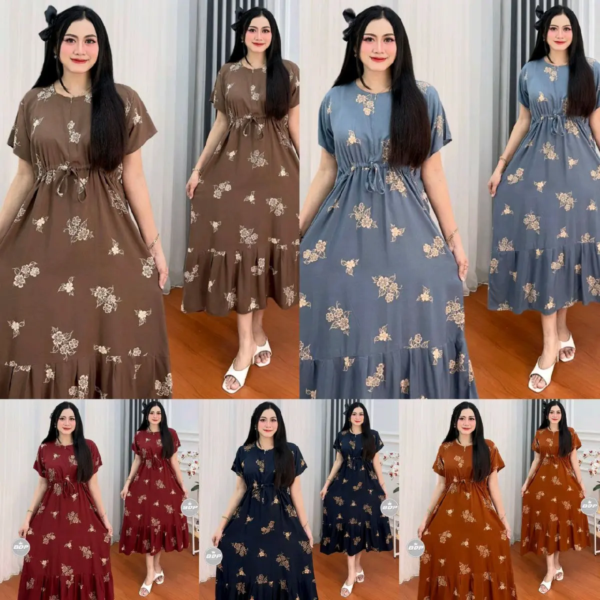 VLSTORE DASTER VELLY TALI SERUT DAN REMPEL bahan rayon tebel ld 110
