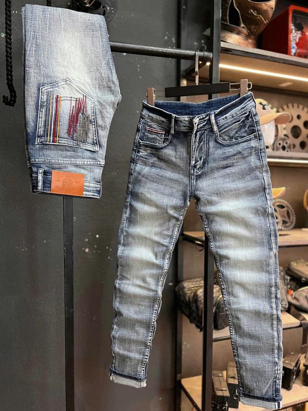 [2 Mẫu Quần Jean Nam Dài JD691-JD8005] Quần JEAN Nam Dài Túi 5 Chỉ Màu & Xanh Bạc Was Thêu Năm Chỉ Trước Túi J3685-J3876 1