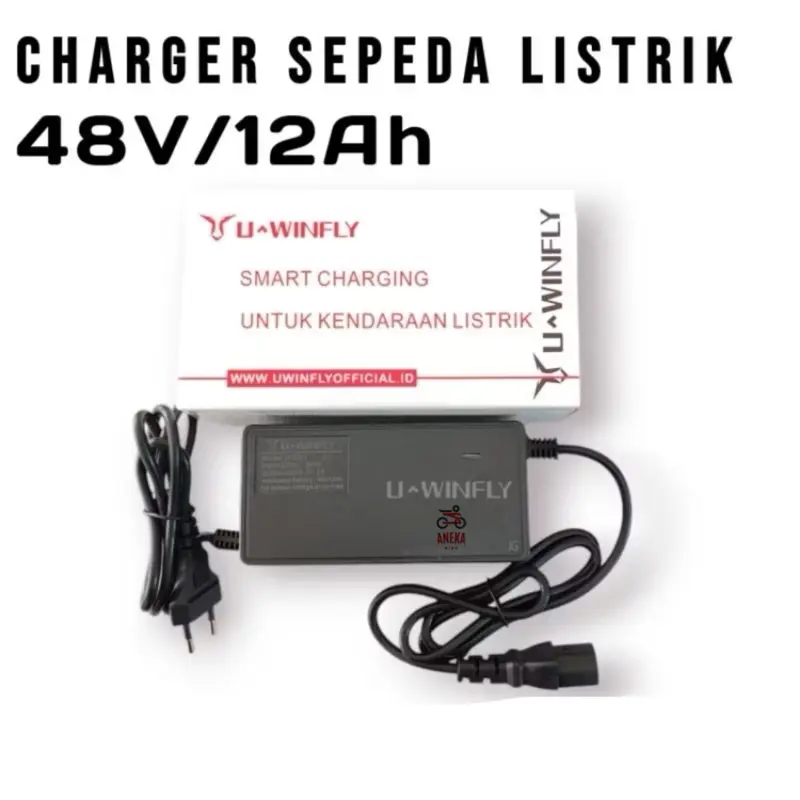 U-WINFLY SMART CHARGER 48v12ah ORIGINAL 100% bawaan Sepeda Listrik Uwinfly 48v 12ah 0