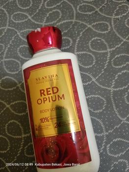 Product Review of SLAVINA Body Lotion Red Opium Niacinamide with Serum Burst Glutathione Moisturizing Whitening Mencerahkan Hydrating Memutihkan Wangi Bunga Mawar from ♈**♈ 0