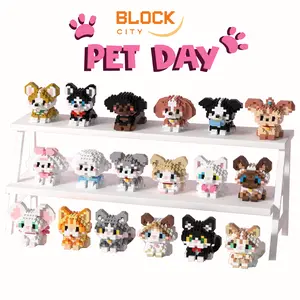 BLOCK CITY - Puzzle block Hachimi cat & dog balok susun Toys