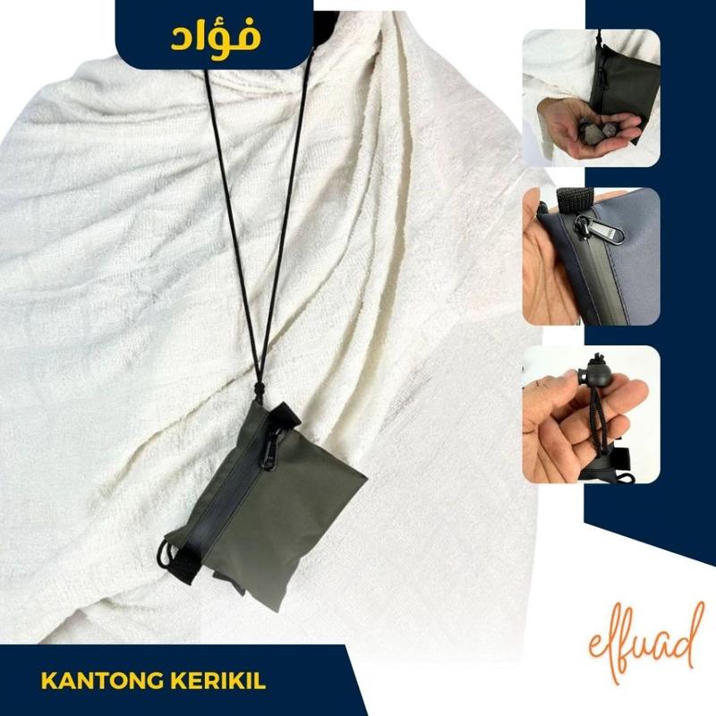 Elfuad Store Kantong Batu Kerikil Modern Perlengkapan Haji dan Umroh Pria Wanita 0