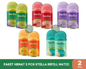 PAKET 2 Pcs STELLA REFILL MATIC - Pengharum Ruangan Refill Pengharum Ruangan Otomatis
