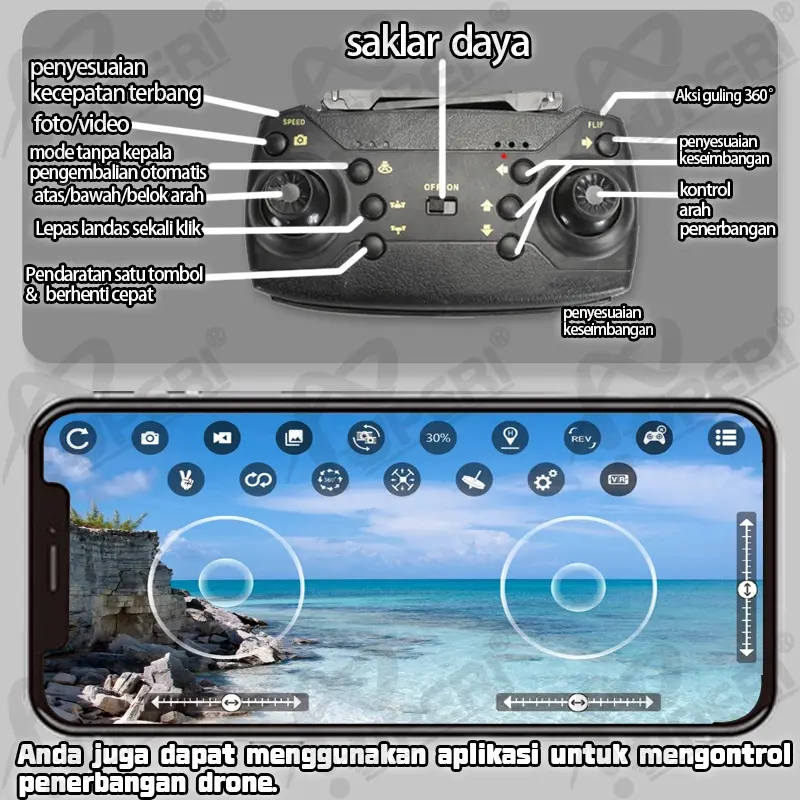 【❤️Siap mengirimkan❤️】 Drone E88 Pro  model baru  model terlaris  mengambil foto 5