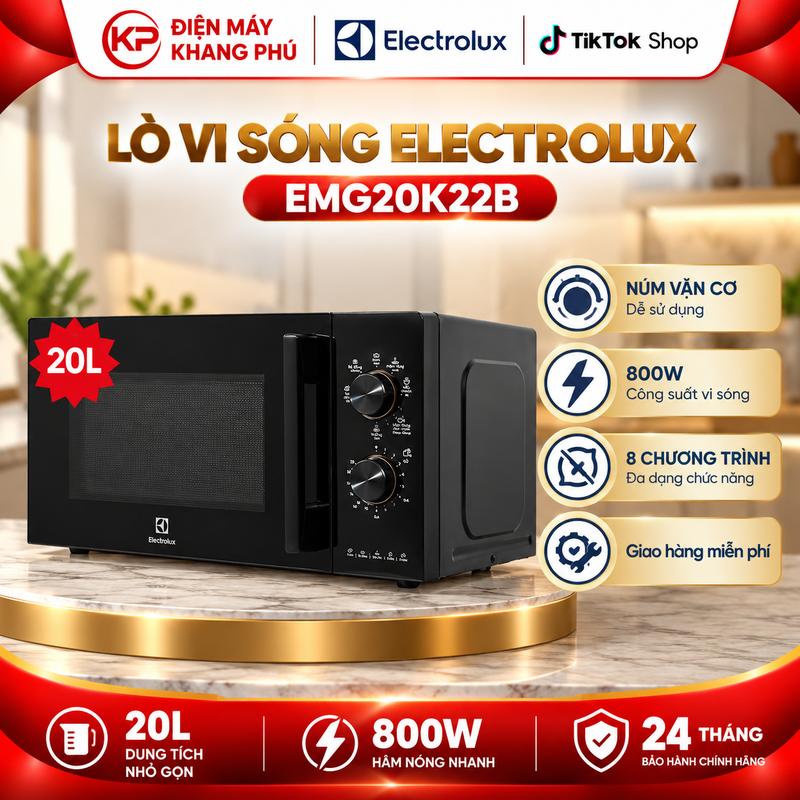 Lò vi sóng có nướng Electrolux EMG20K22B 20 lít