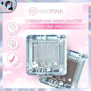 MINIPINK Cyberpunk Highlighter Eyeshadow Glitter Pigmented Palette MP022
