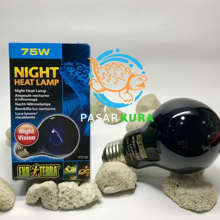 Exoterra Night Lamp 75watt Lampu UVA Lampu Malam Reptil Kura Darat