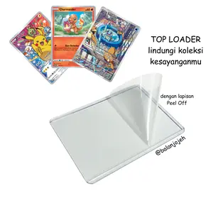 Top Loader 101x76mm Satuan – Pelindung Kartu Pokémon / TCG Bening Tebal Anti Lecet 35PT