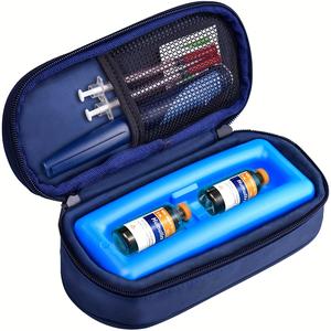 Estuche de Viaje para Botella de Insulina, Bolsa Aislante para Diabéticos, Bolsa Térmica Portátil Mini con Paquete de Hielo, Kit de Almacenamiento de Medicamentos