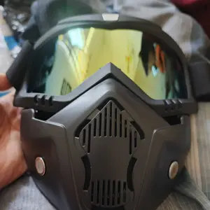 Kacamata Goggles Mask Motor Retro Anti Glare Windpoof Helm Motorcycle Sepeda