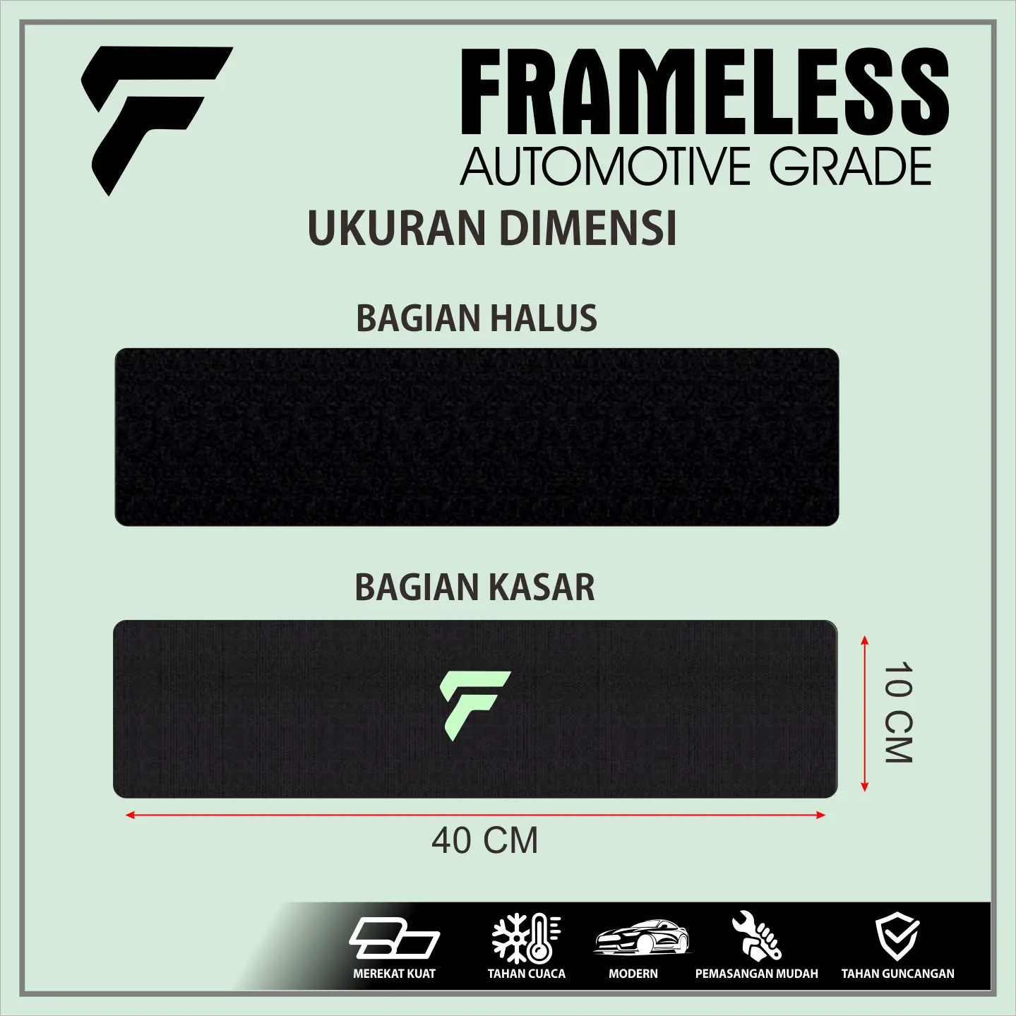 Dudukan Plat KASAR / HALUS SAJA Frameless Plate Clean Look - Accessories, Car