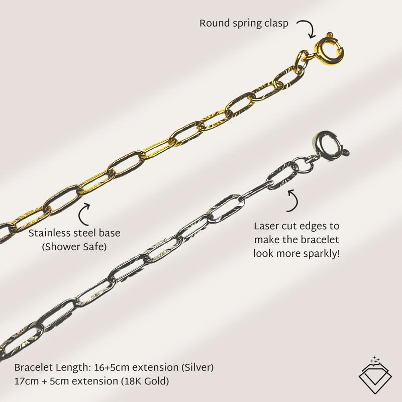 Leia Mini Stainless Steel Chain Bracelet - Myella Jewellery 1