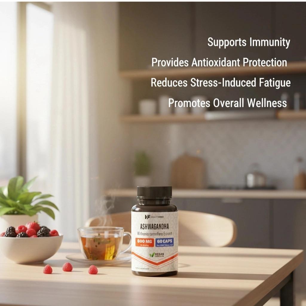 Ashwagandha Spesial Ramadan dari Afrika Selatan memperbaiki perubahan suasana hati, meningkatkan kualitas tidur, dan memberikan energi yang berkelanjutan.