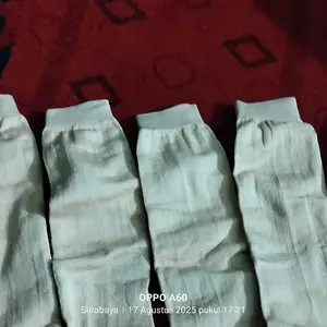 GAS - 3 Pasang Kaos Kaki Jempol Warna Cream Telapak Hitam Pelindung Sinar Matahari Kaos Kaki Hijab Muslimah Aksesoris Fashion Wanita Terbaru Termurah Panjang Umroh