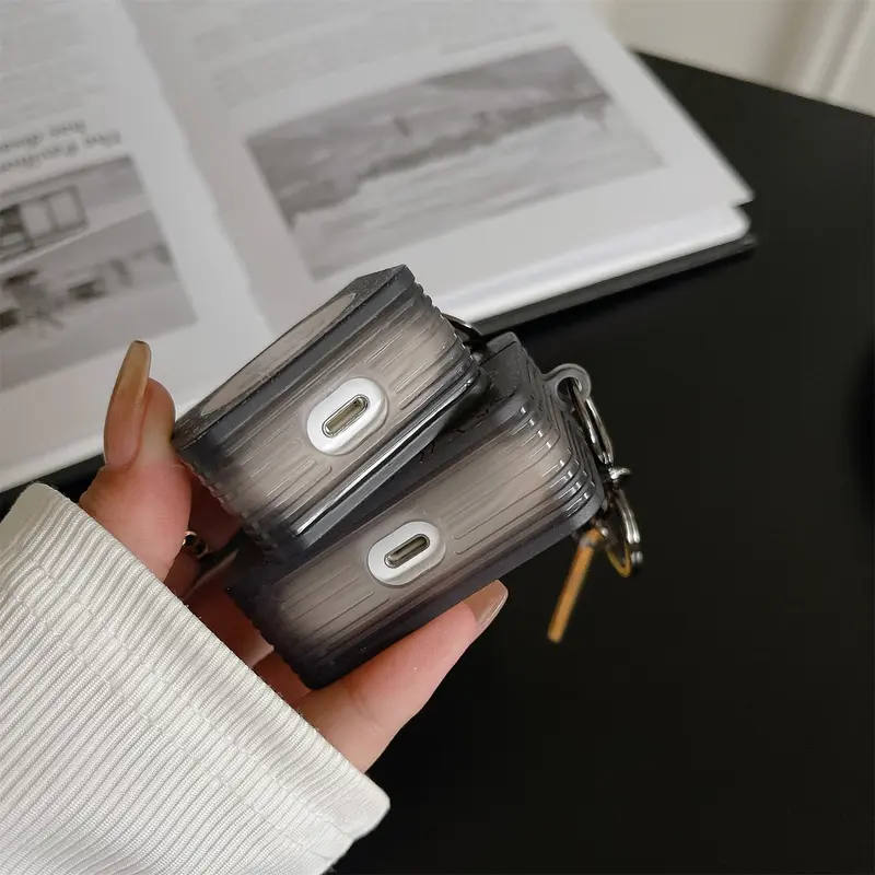 Ốp Vuông Silicon TPU Mềm, Drew Đen, Tương Thích Với Thiết Bị Airpods 4 Pro, 1 / 2 / 3 Pro2, Phụ Kiện Ốp Bảo Vệ, Thích Hợp Cho Tai Nghe Bluetooth Không Dây, Vỏ Bảo Vệ Chống Sốc Cầm Tay, Vỏ Bảo Vệ 5