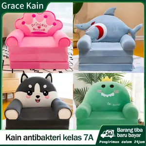 [Dua Fungsi Bisa Dilipat] Sofa Multifungsi Kartun Anak, Kursi Santai Bayi yang Lembut & Aman – Alat Magis untuk Membaca, Bermain & Tidur Siang