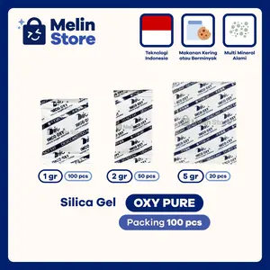 [Packing 100 pcs] Silica Gel OXY PURE Anti Lembap & Jamur untuk Makanan Kering dan Berminyak