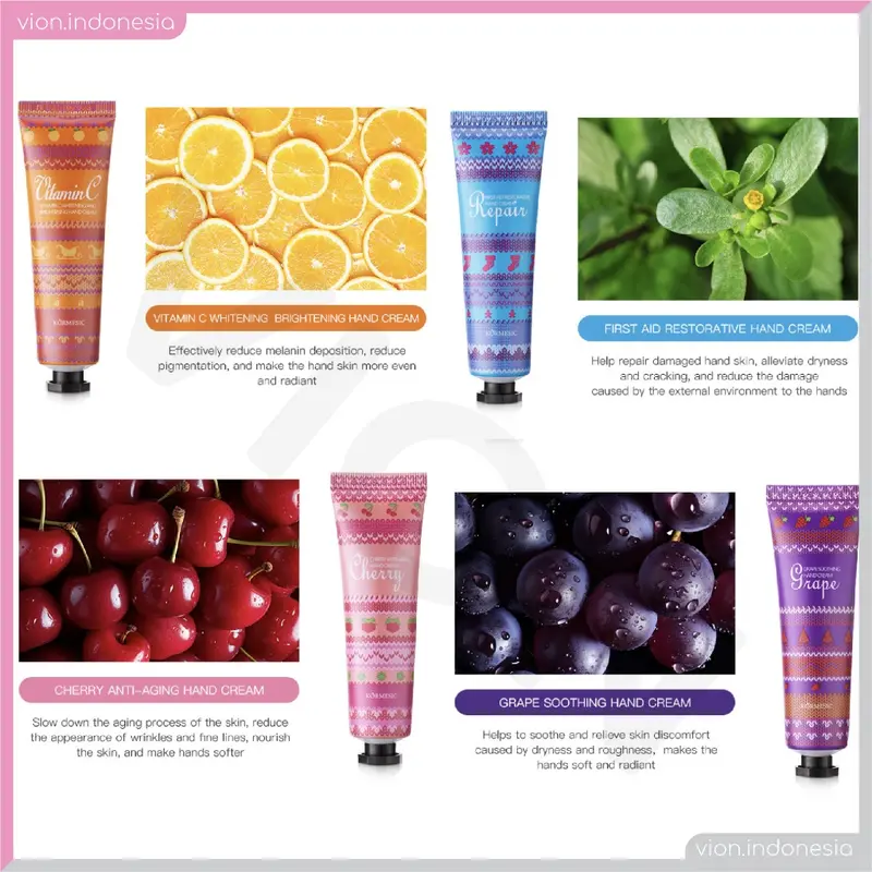 KACHI - KORMESIC Hand Cream Krim Tangan Moisturizing Soft Fruit Lotion Harum Handcream 30gr KO007 3