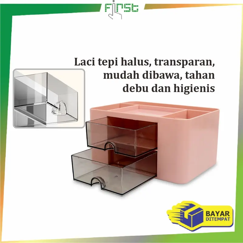 [COD] FH C1002 Kotak Penyimpanan Rak Kosmetik Alat Tulis Kantor Multifungsi 5