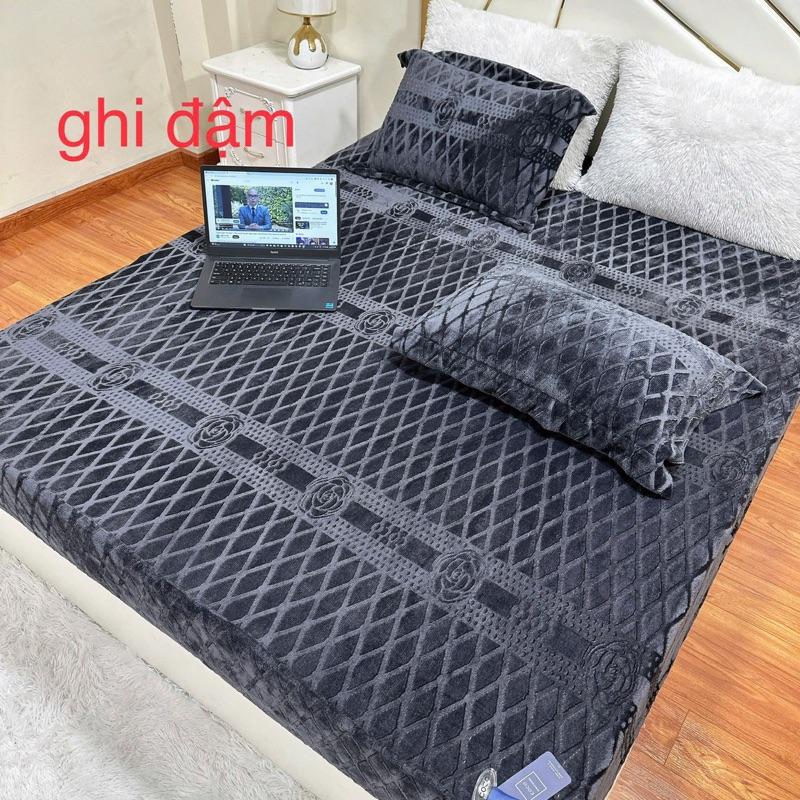  Coco BỘ GA GỐI CHẤT LIỆU NỈ NHUNG CAO 5-12cm Mềm Mại Êm ấm Đủ Kích Thước Chọn Lựa Tối Đa Thoải Mái trải 