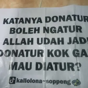 (BISA COD) BANNER KATA KATA VIRAL- FREE TALI / BANNER BELAKANG TRUCK / BANNER COSTUM