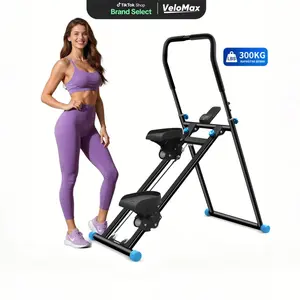 VeloMax Mesin Panjat Steper Panjat Tangga Pendaki Kardio Lipat Peralatan Kebugaran Jogging Full Body Training dengan Layar LCD Fungsional dan Desain Lipat Hemat Ruang cardio machine