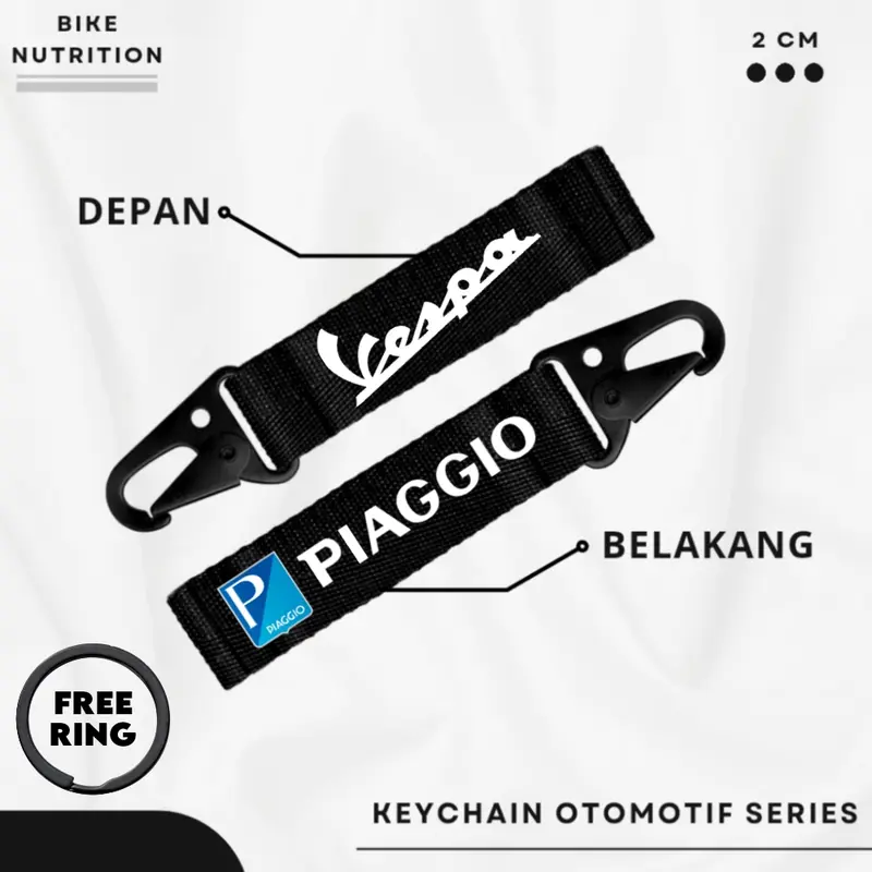 GANTUNGAN KUNCI MOTOR VESPA DAN MOBIL KEYCHAIN MOTOR BAHAN LANYARD NYLON BIKIN KECE DAN STYLISH!! 8