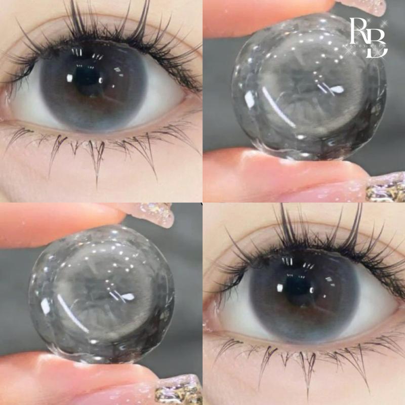 1 Cặp Kính Áp Tròng 0 Độ Màu Xám Khói So Sweet Gray, Lens Mắt Màu Xám Size 14.2mm [Tặng Kèm Khay Dụng Cụ Đeo]