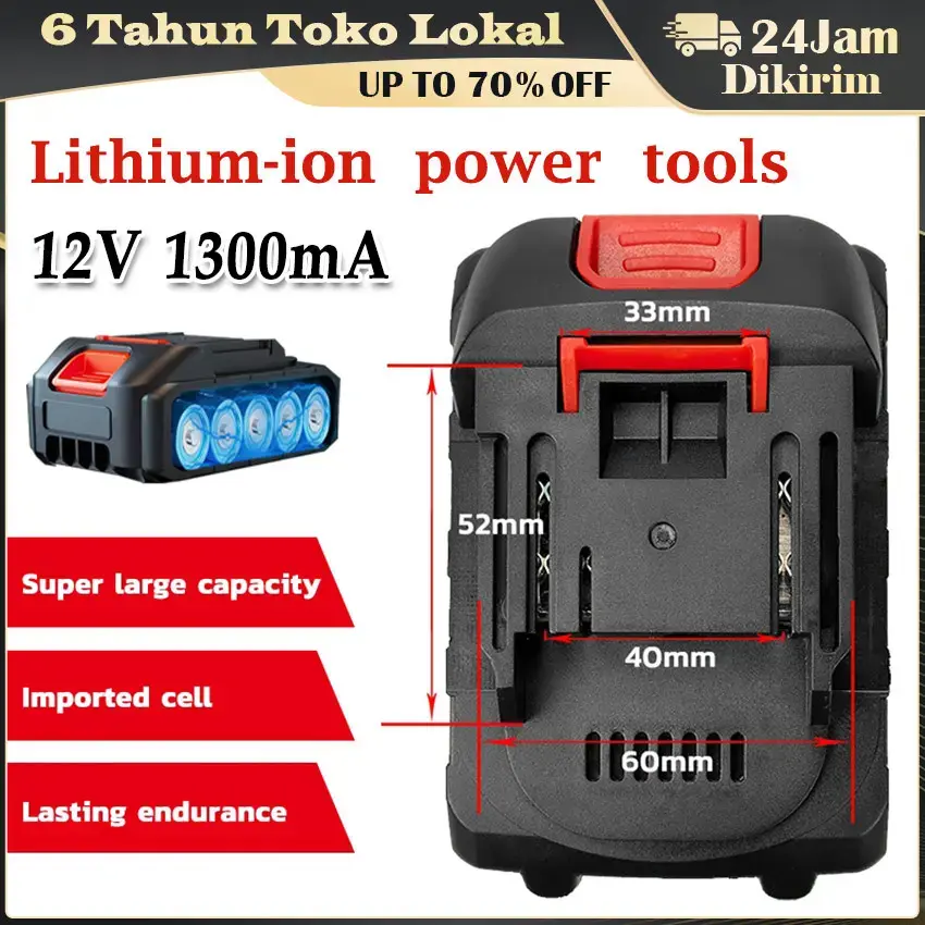 BATERAI LITIUM LI-ION BATERAI BORELEKTRIK CORDLESS RECHARGEABLE/BATERAI Makita 21VF Baterai Kunci Pas Listrik