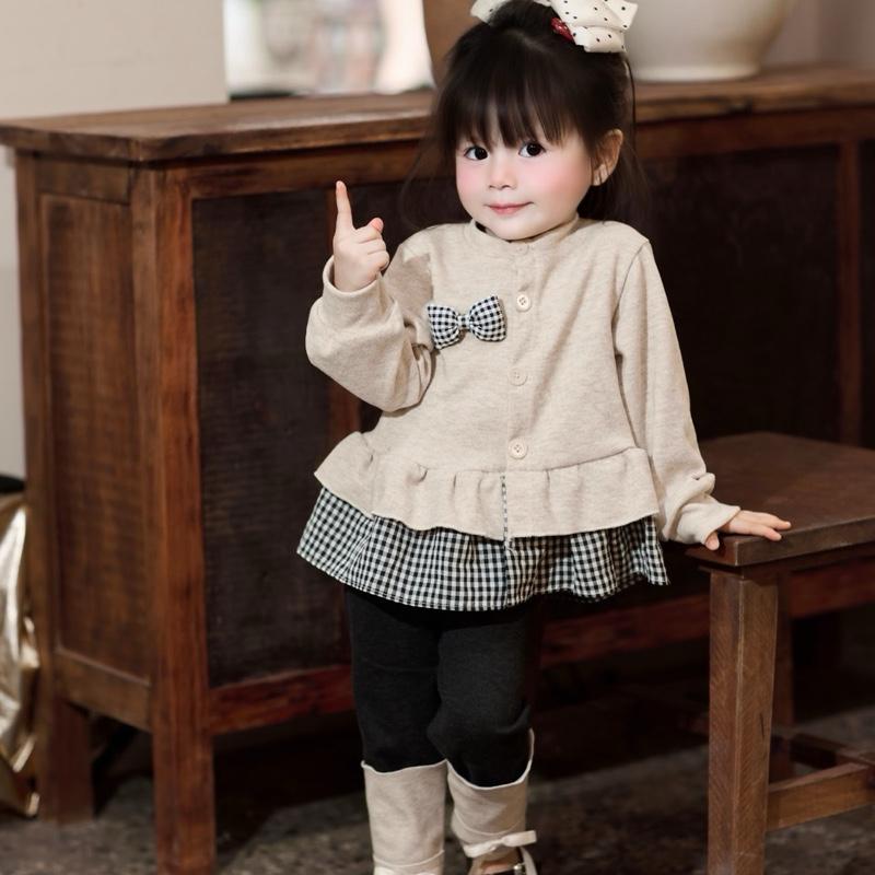  Sét len tho nâu hồng đỏ áo babydoll  phối bèo kèm quần  legging xinh điệu cho bé gái 8-28kg - Dưa Hấu Đỏ Kid 