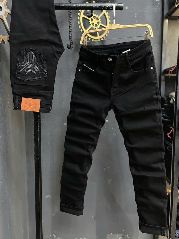 [Quần Jean Dài THREE CLTN - TD7-25 & Combo 2 Quần ] Quần Jean Dài Nam Màu Đen Túi Dập Da 3D Ẩn Chất Denim Mẫu Mới Chi Tiết Như Hình J3951