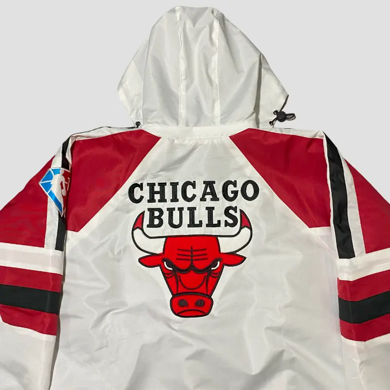 Jaket Peria Wanita Cagoule Chicago Bulls Pria Wanita Outdor Windbreaker 6