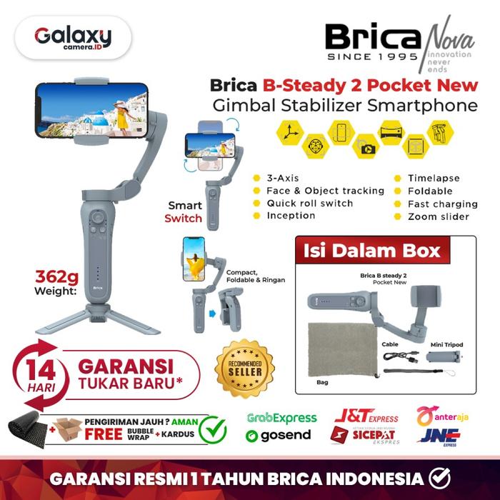 Gambar Brica B-steady 2 Pocket New Gimbal Stabilizer Smartphone Garansi Resmi dari Galaxy Camera Kota Tangerang Tokopedia