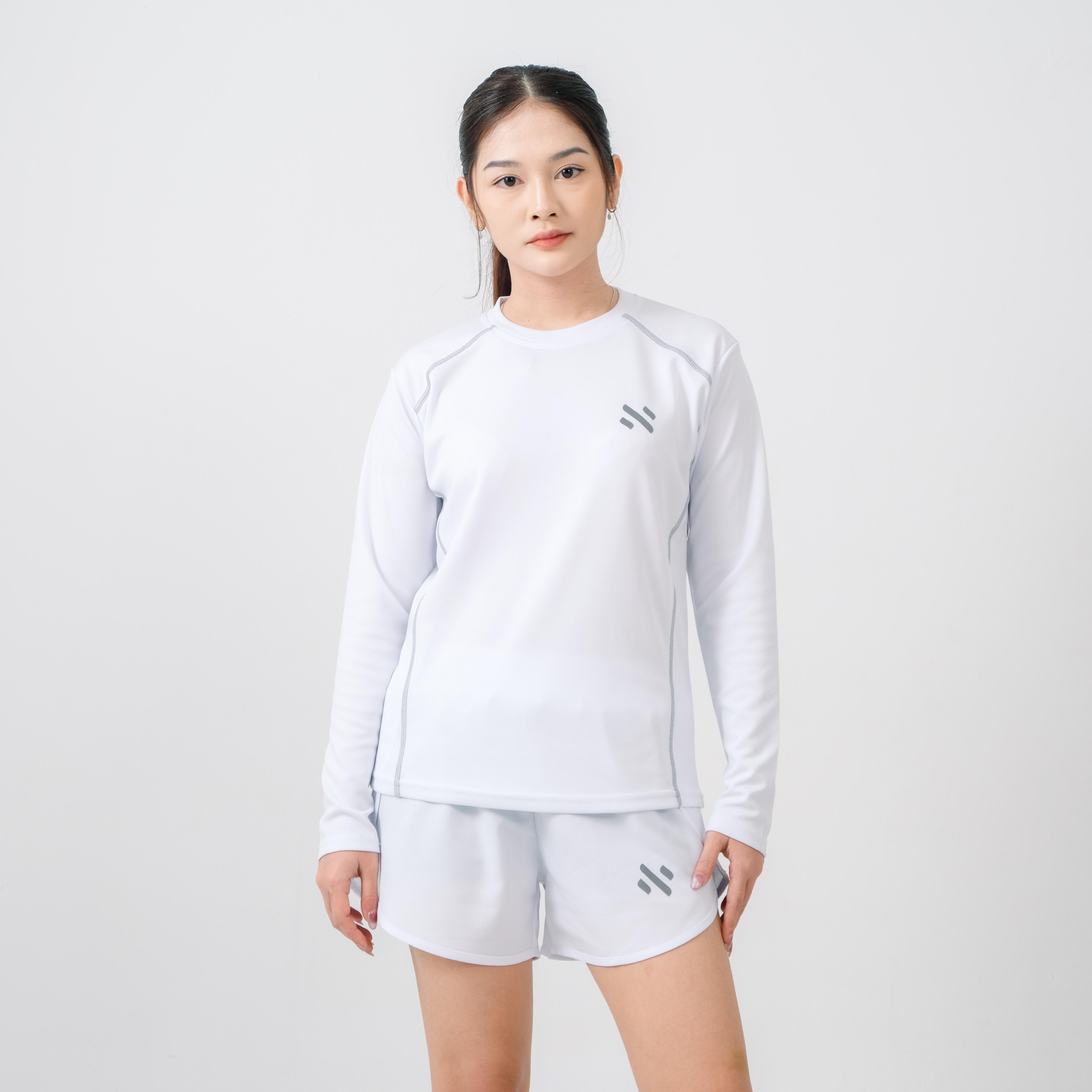 NEBULA Baju Atasan Olahraga Wanita Lengan Panjang Dry Fit Muslimah Running Lari Gym Senam Sport Bahan Nyaman Multifungsi