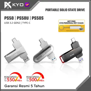 KYO PS50 / PS50U / PS50S Portable SSD 128GB 256GB 512GB 1TB USB 3.2 TYPE C External SSD Eksternal USSD OTG Disk OTG Drive