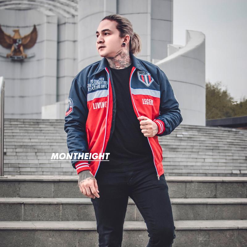 Jaket Nascar Racing 3D Mon X Bgsr - Bahan Taslan WP, Zipper Resleting, Saku Dalam & Daleman Jaket Di Lapis Quilting - Wanita, Pria Dewasa Bomber Casual Tebal Distro Waterproof Keren Motor Parasut Hitam Cowok Parka Santai 7