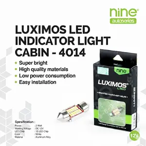 LUXIMOS Lampu LED Kabin Mobil Cabin Plafon Putih Courtesy Dome CSP Tube Car 4014 - NINE AUTOSERIES