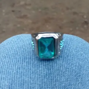 Cincin Keren Punk Punk Berlian Imitasi Kristal Faux Crystal Pria Perak Vintage Perak Desain Totem Bunga Pribadi Hadiah Aksesori Pernikahan Pesta Pernikahan Pria Elegan