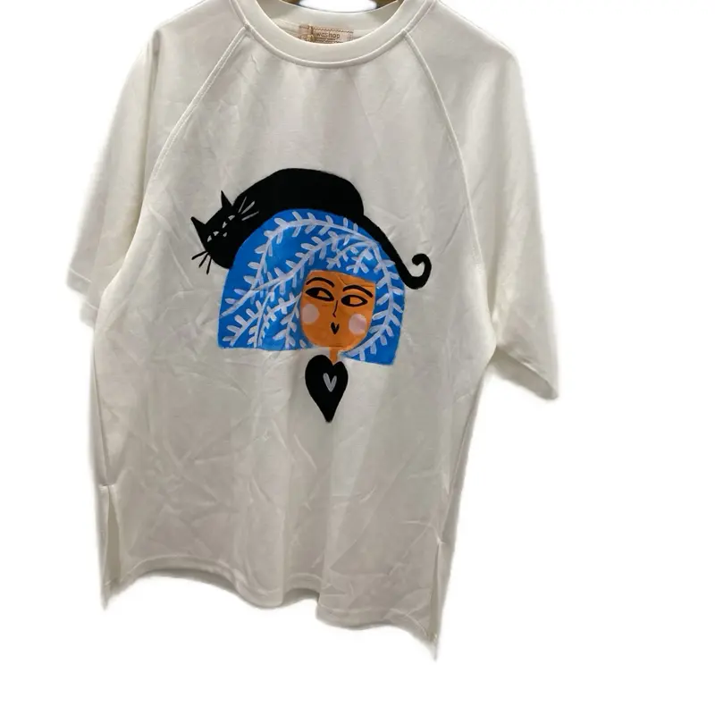 Art Modern short sleeve white T shirt