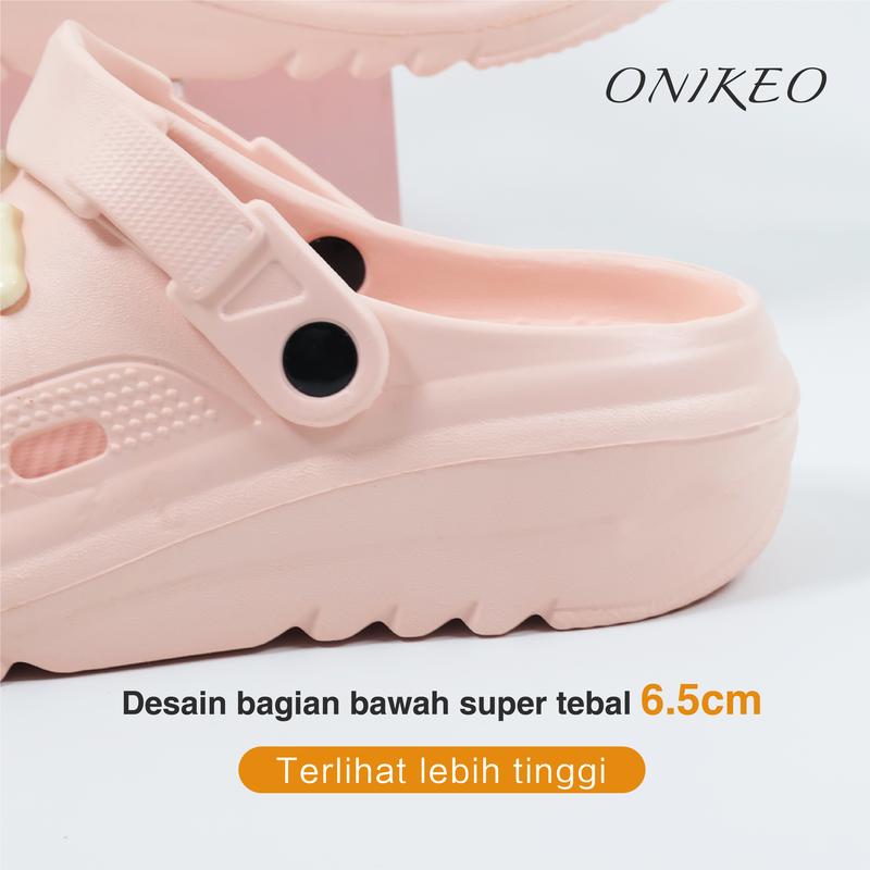 Onikeo Sandal Bahan EVA ramah lingkungan,tidak berbau, Lembut, elastisdan tidak mudah rusak, Teknologi 3D anti slip,Desain ergonomis yang unik, terlihat lebih tinggi. 513M,320g.novasi teknologi yang lembut,Seperti Berjalan diatas kapas. Kaki tidak bau. 3