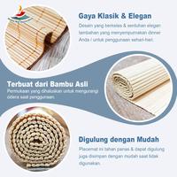 Gambar Home Mat Decoration Alas Meja Bambu Gulung Premium Placemat Anti Panas Cocok Untuk Meja Makan Aesthetic Mudah Dibersihkan Alas Piring Meja Makan Anti Panas Uk 45x30CM Desain Minimalis Untuk Piring Gelas Sendok Garpu X14A1 - Motif 1 dari Home Mat Decoration Kota Administrasi Jakarta Utara 3 Tokopedia