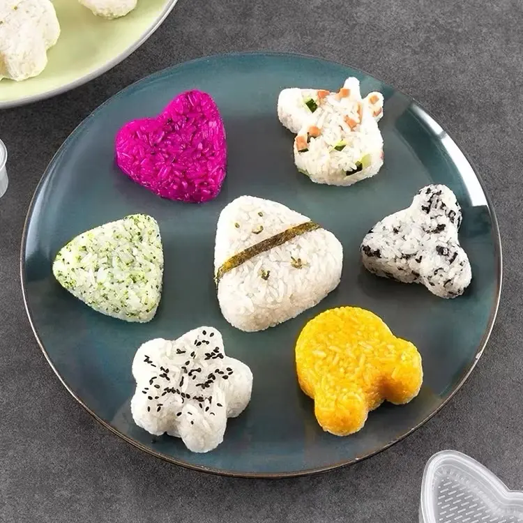 ￼Khuôn Cơm Dễ Thương Hình Hoạt Hình 7 Chiếc Hộp Cơm Trưa Trẻ Em Khuôn Bento 1