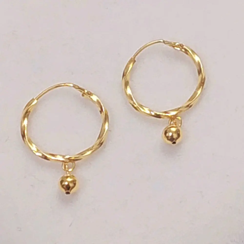 Anting ring lilit bandul bola 1/2 gram
