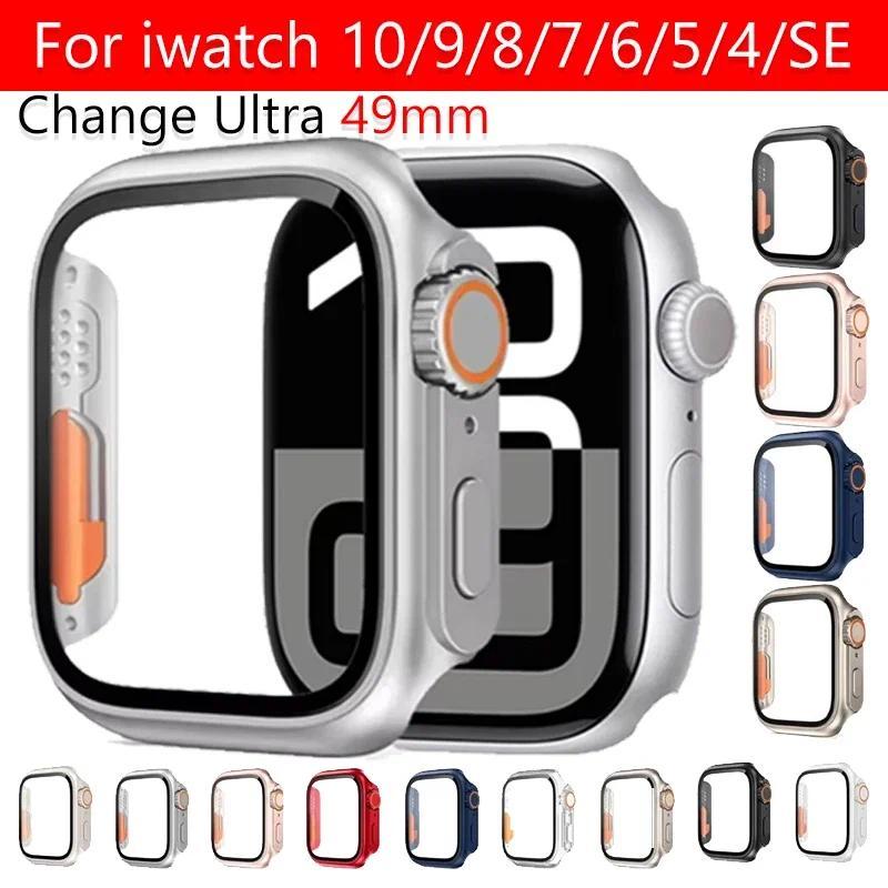 Ốp lưng + miếng dán màn hình cho Apple Watch, tương thích với các kích thước 46…