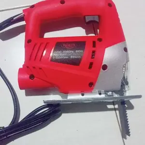REAIM Jigsaw Mesin Gergaji Listrik Gergaji Kayu 400W 3000RPM Alat Potong Kurva 0 45 Derajat Untuk Kayu Besi Plastik Mesin Gergaji Elektrik Untuk Tukang Kayu Furniture Renovasi Rumah Presisi Tinggi Kuat Tahan Lama Garansi 5 Tahun