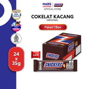 [BUY 22 GET 24] SNICKERS Peanut Original 35gr X24 - Cemilan - Coklat - Caramel