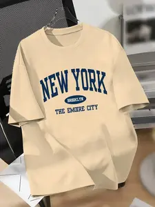 Baju Kaos Pria Distro Katun Combed Premium Motif New York Tshirt Keren Cowok