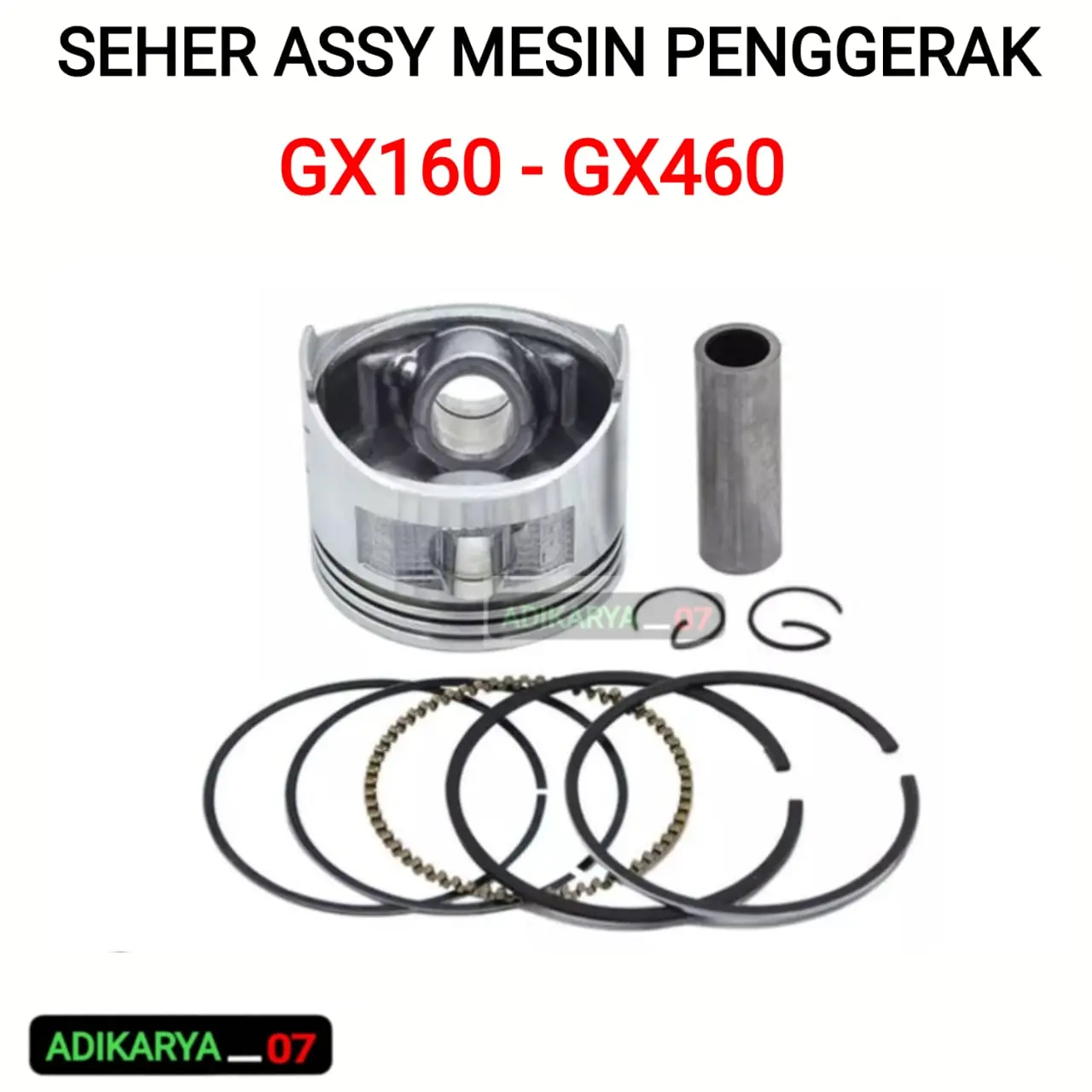 Piston Seher Assy Mesin Penggerak GX160 GX200 GX270 GX390 GX420 GX460 5.5Hp - 20Hp Genset Generator 2000watt - 8000watt