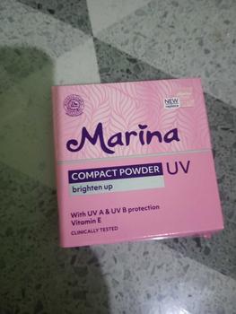 Product Review of MARINA Compact Powder UV Brighten Up Bedak Padat 12gr Peach Wajah from N**a 0